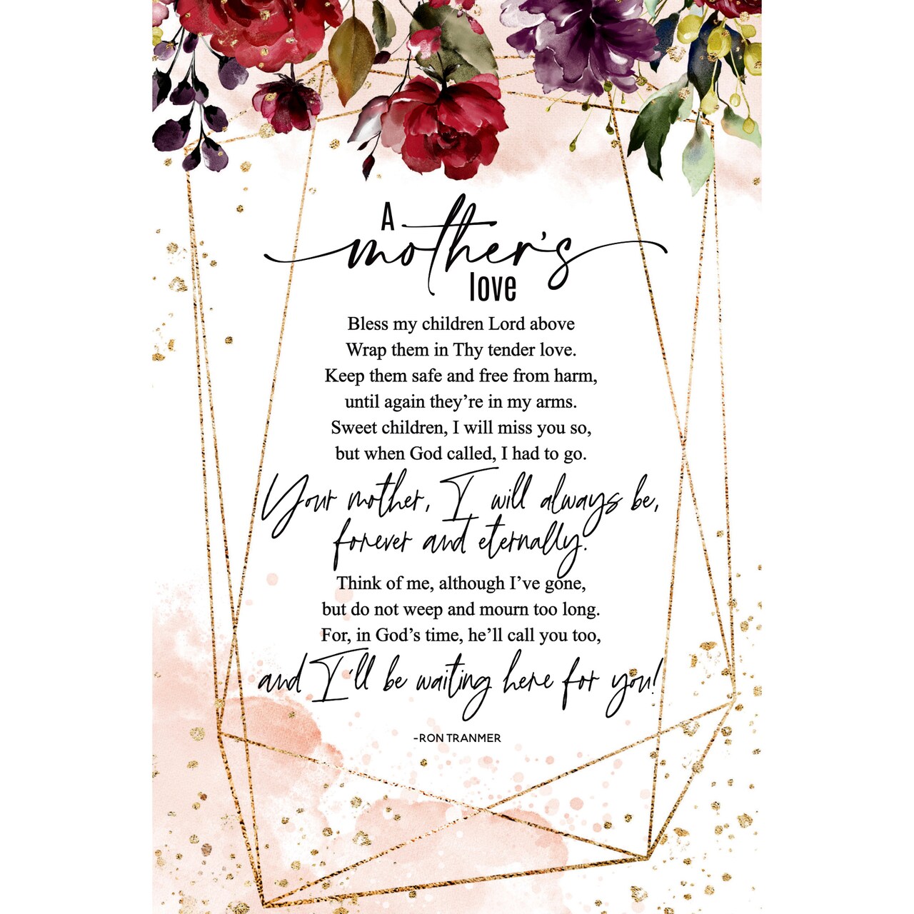 Dexsa A Mother&#x27;s Love Inspirational Wood Plaque 6 inches x 9 inches